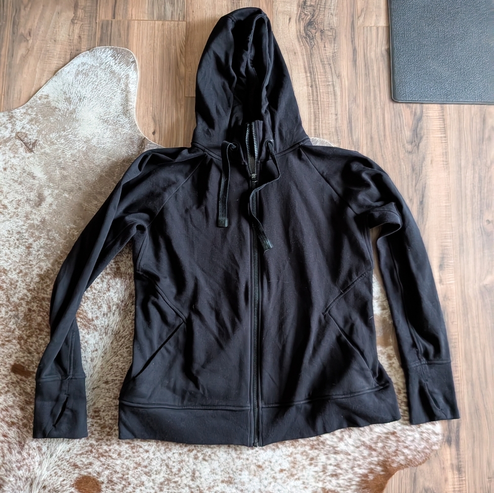 Athleta Triumph Zip Hoodie- Black- XL - Picture 2 of 5